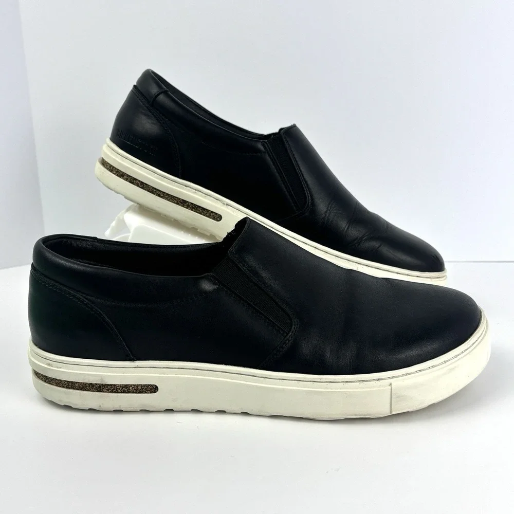 Birkenstock Oswego Slip On Sneakers Black Leather EU 40 US 9-9.5 Portugal